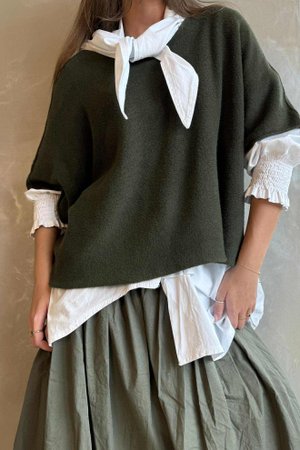 Conrad Layer Knit Deep Khaki 